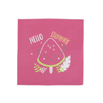 COPERTINA NEONATO CARROZZINA CULLA PASSEGGINO PRIMAVERILE IN COTONE "FRAGOLA" - Stampa