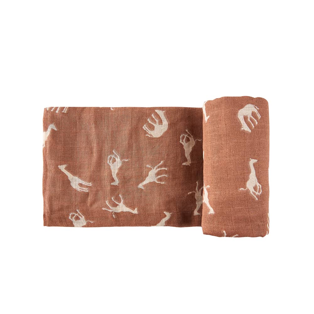 Copertina Neonato in Mussola di Bamboo 120x120 cm  - Savanna