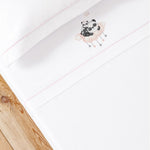 Completo Lenzuola Lettino con Sbarre - Panda Rosa