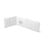 Set Piumone e Paracolpi Lettino con Sbarre - Panda - Celeste - paracolpi