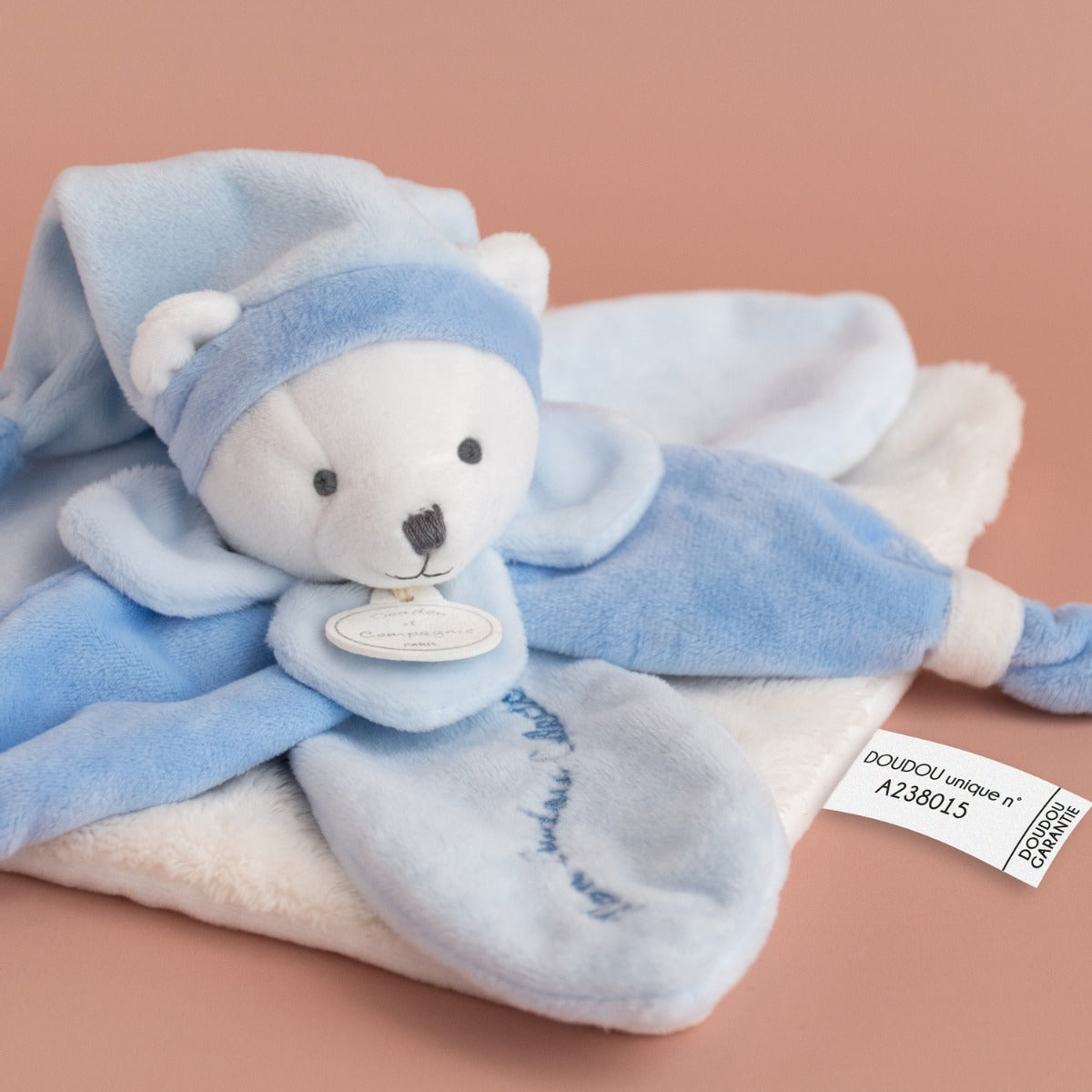 Doudou et Compagnie - Doudou Neonato Nascita Orso Blu 24 cm