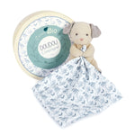 Doudou et Compagnie - Doudou neonato nascita in cotone bio 15 cm Celeste