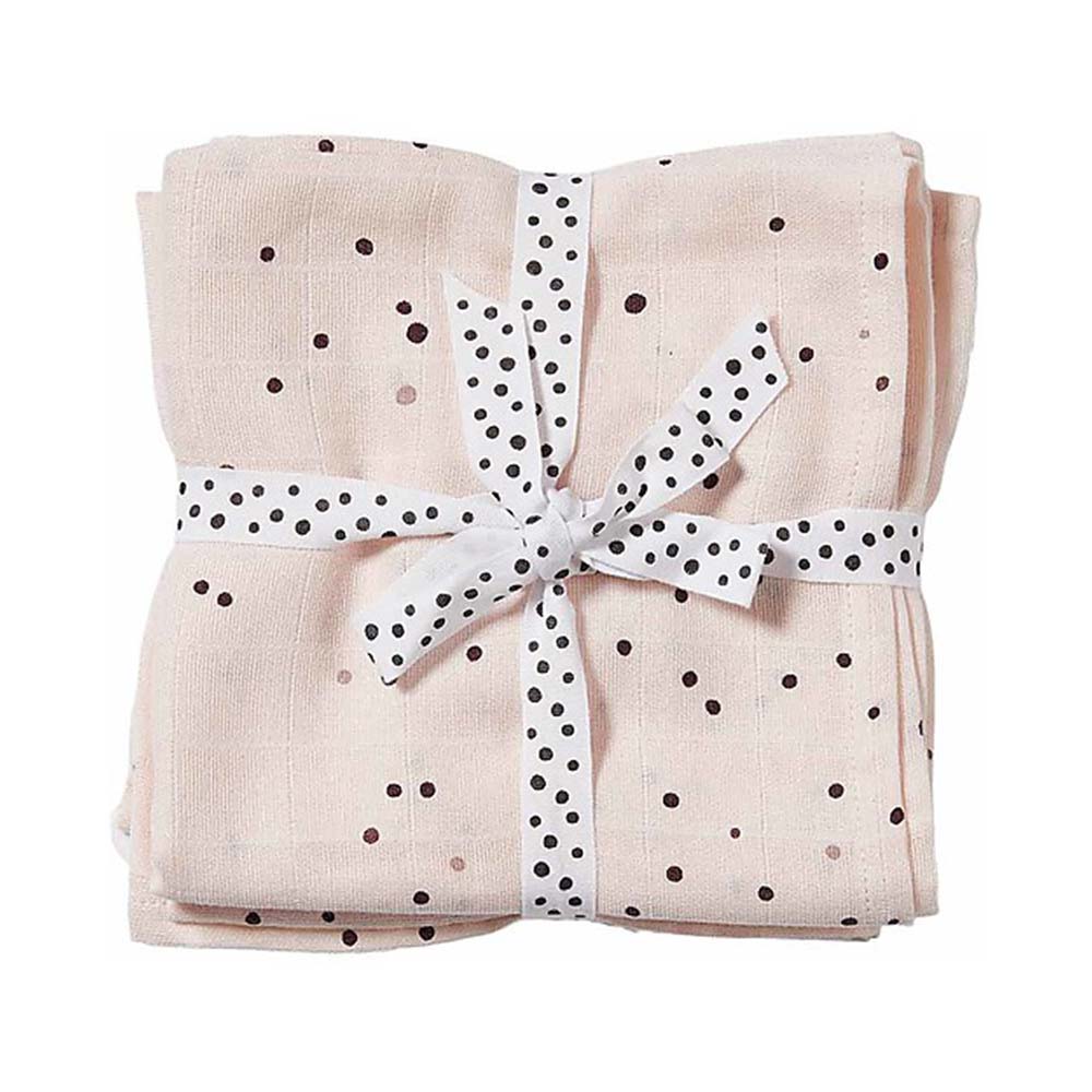 SET 2 COPERTINE COPERTINE SWADDLE MILLEUSI DREAMY DOTS, ROSA CIPRIA 120X120 CM 100% COTONE - Nene Shop