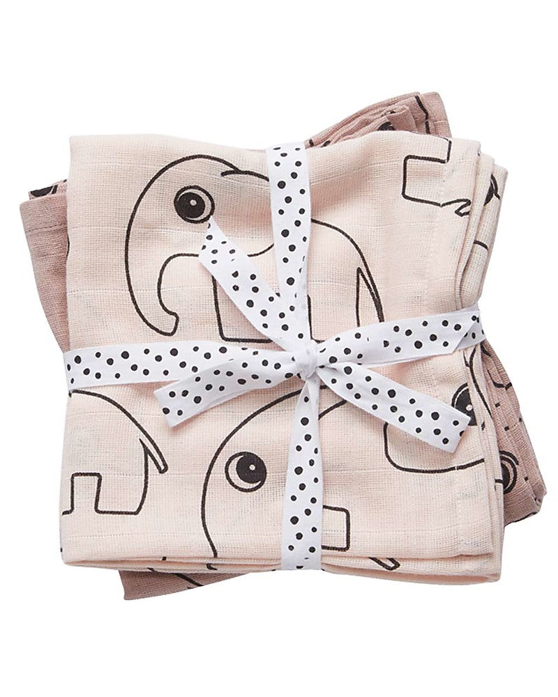 SET 2 COPERTINE COPERTINE SWADDLE MILLEUSI CONTOUR, ROSA CIPRIA 120X120 CM 100% COTONE