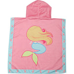 PONCHO MARE BAMBINA CON CAPPUCCIO - SIRENETTA/NARVALO 2-6 ANNI - retro