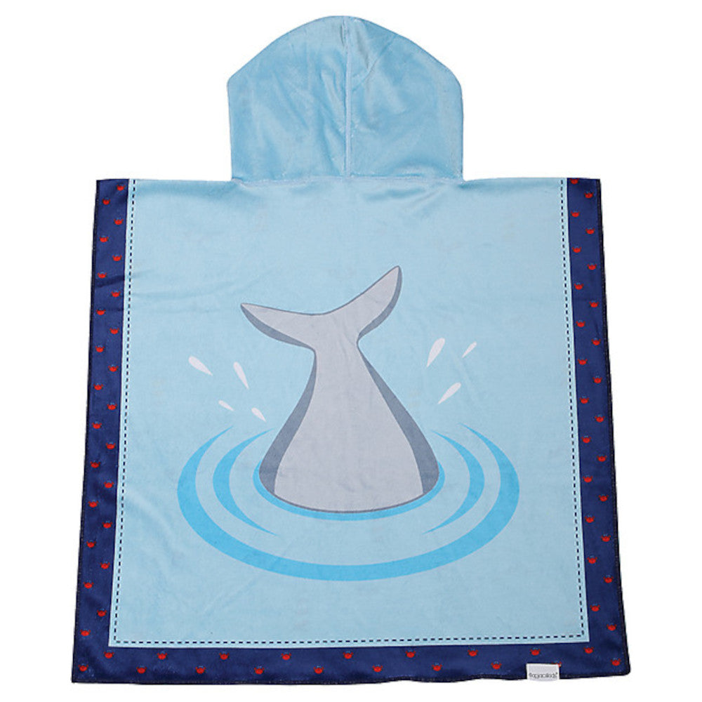 Poncho Mare 2-6 anni Reversibile Squalo - retro