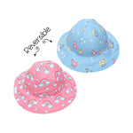 CAPPELLO ESTIVO BAMBINA REVERSIBILE Anti-UV SPF 50+  ARCOBALENO/UNICORNO 6-24 MESI