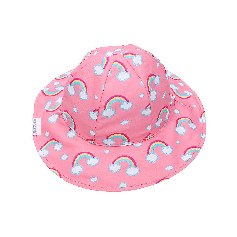CAPPELLO ESTIVO BAMBINA REVERSIBILE Anti-UV SPF 50+  ARCOBALENO/UNICORNO 6-24 MESI - Arcobaleno