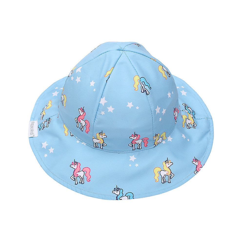 CAPPELLO ESTIVO BAMBINA REVERSIBILE Anti-UV SPF 50+  ARCOBALENO/UNICORNO 6-24 MESI - Unicorno