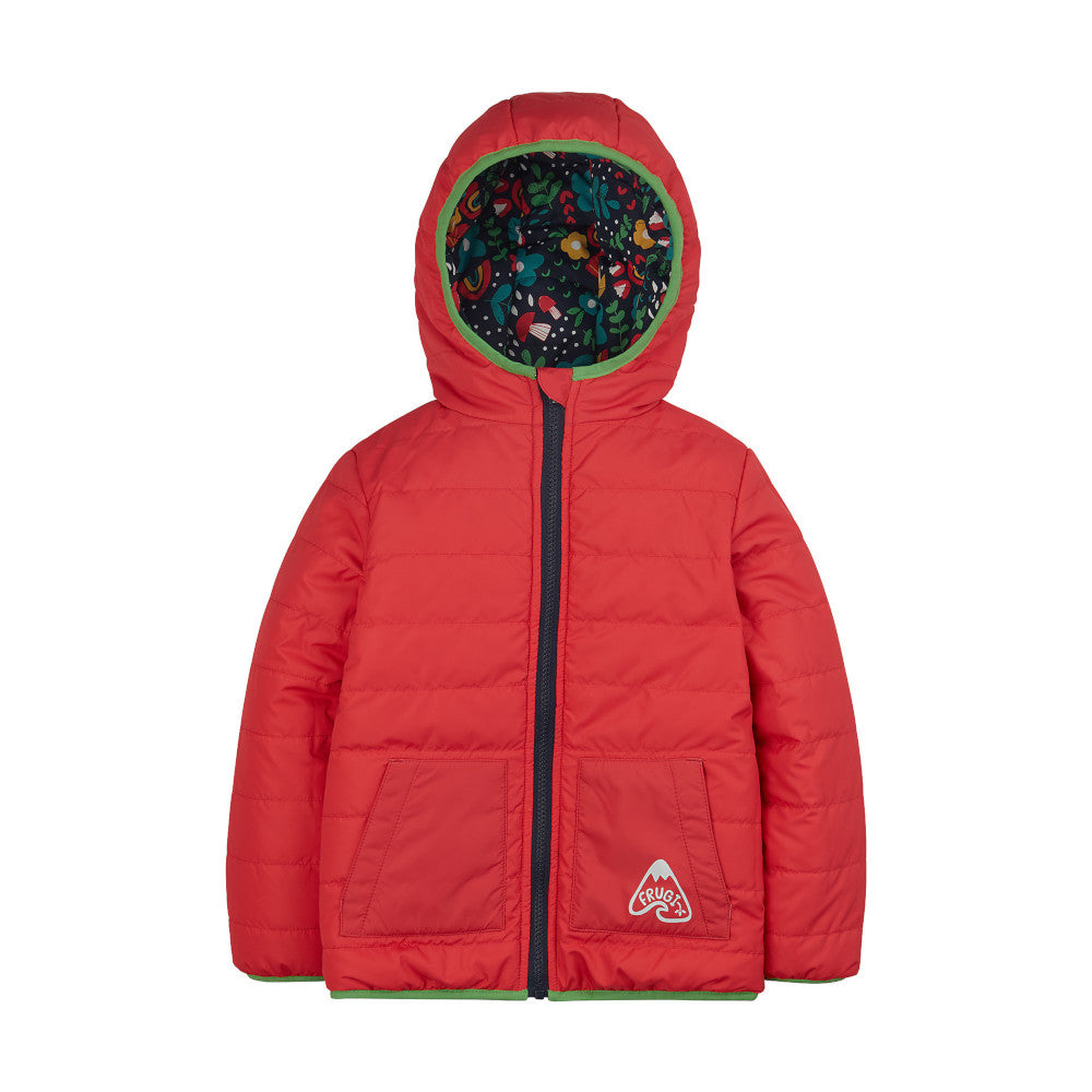 Piumino Giacca a Vento Reversibile - Blooming Bright - Frugi - lato rosso