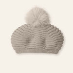 Cappellino Bambina in Misto Lana con Pon Pon