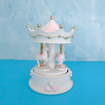 Giostrina Carillon Neonato in Legno con Cavallucci