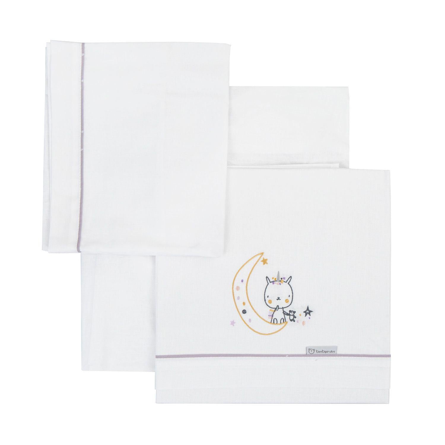 Lenzuola culla next to me e carrozzina - Unicorno