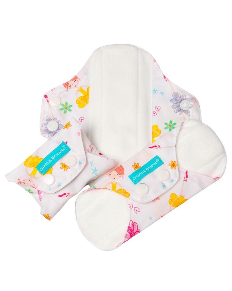 ASSORBENTI DONNA LAVABILI - 3 PEZZI CHARLIE BANANA BALLERINA