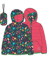 PIUMINO GIACCA A VENTO REVERSIBILE - BLOOMING BRIGHT -FRUGI - Nene Shop