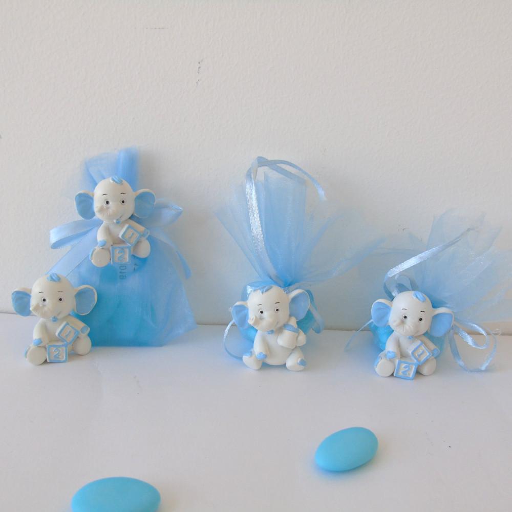 Sacchettino Portaconfetti bomboniera Nascita Battesimo - Elefante