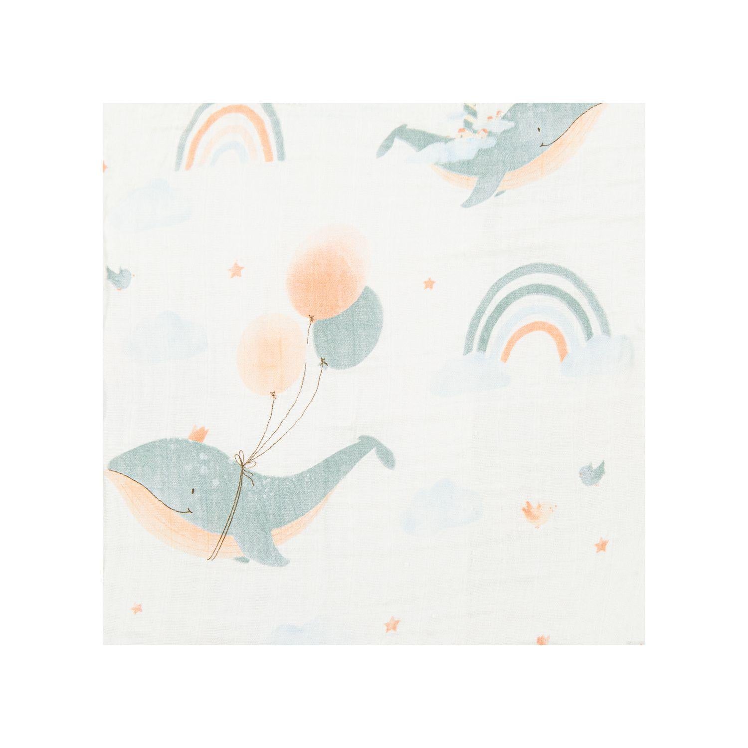 COPERTINA NEONATO IN MUSSOLA DI BAMBOO 120X120 CM - MOBY - Nene Shop