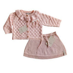 Completo Neonata in Misto Lana Rosa