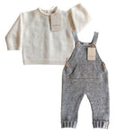 Completo Neonato Invernale con Salopette in Misto Lana - Babby