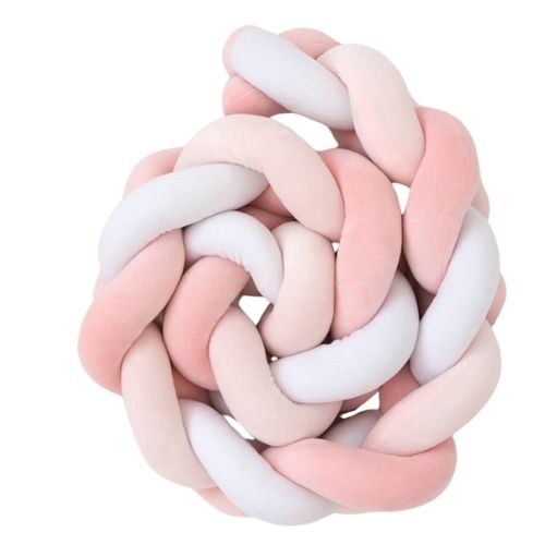 Treccia Paracolpi Lettino - Rosa - Kiokids