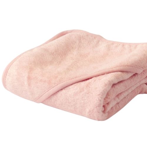 Accappatoio Neonato Asciugamano a Triangolo in Bamboo Rosa