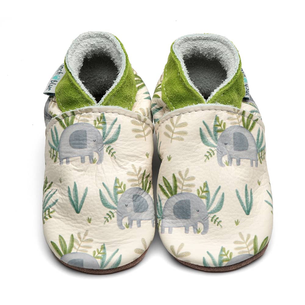 Babbucce in Pelle Naturale - Heffalump - Inch Blue