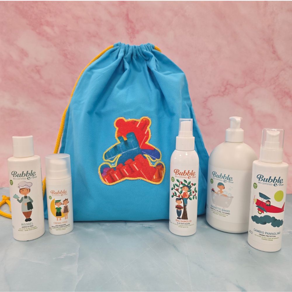 KIT NASCITA BIMBO BUBBLE  - 6 PEZZI