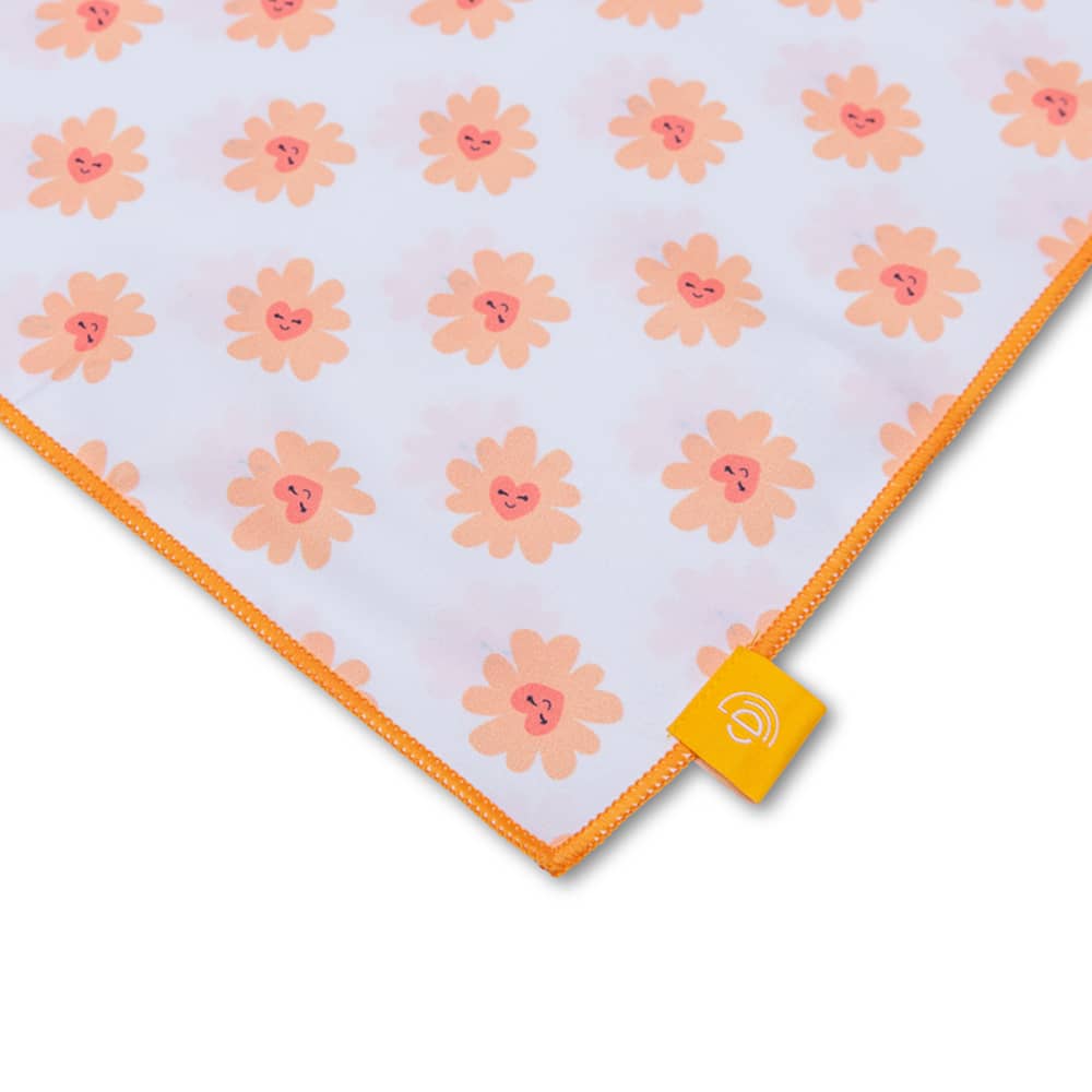 Telo Mare in Microfibra - Flower Hearts - Swim Essential