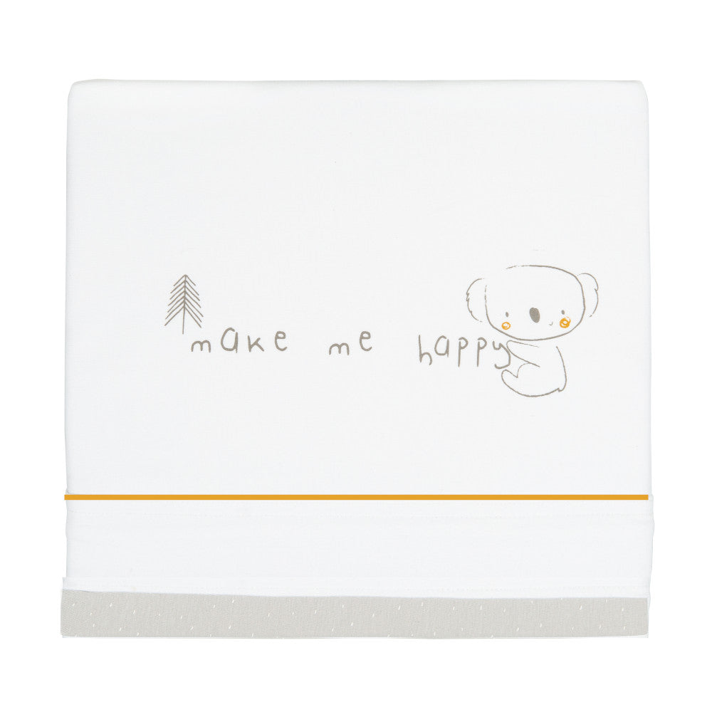 COMPLETO LENZUOLA LETTINO CON SBARRE SIDNEY - GRIGIO