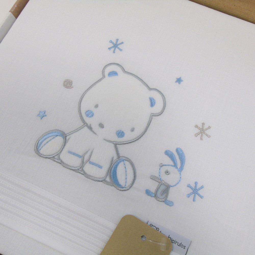 LENZUOLA NEONATO CULLA CARROZZINA NEXT TO ME RICAMATE - DOLCE ORSETTO