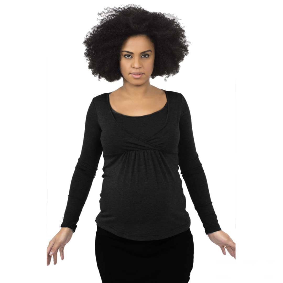 MAGLIA PREMAMAN E ALLATTAMENTO - Nera