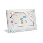 Completo Lenzuola Lettino con Sbarre in Cotone - Mickey Mouse - Topolino - 60x120 cm