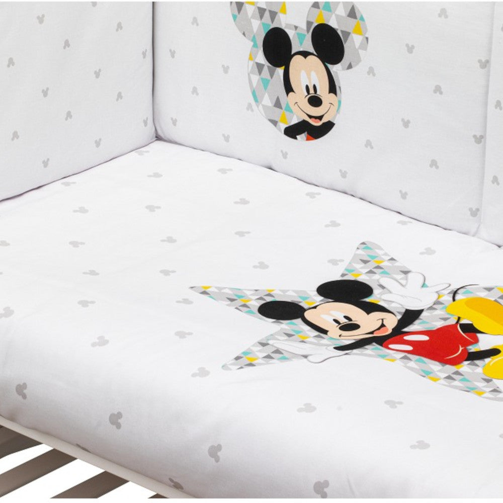 Piumone Sfoderabile e Paracolpi in tessuto stampato - Mickey Mouse Topolino - paracolpi
