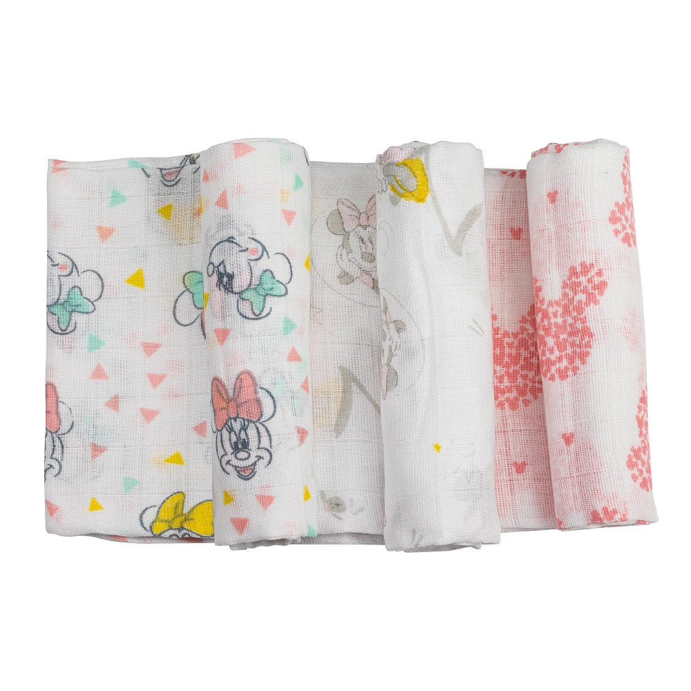 Set 3 Copertine in Mussola di cotone 80x80 cm - Minnie Topolina