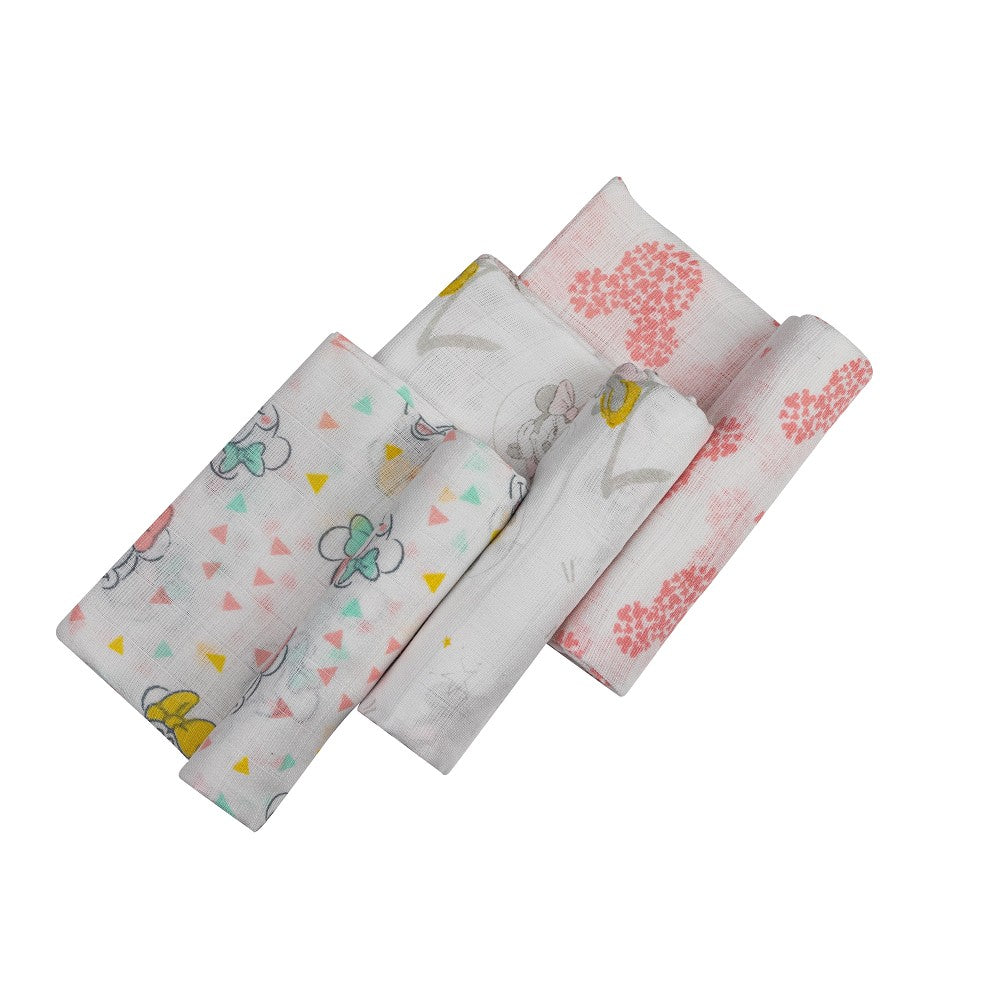 Set 3 Copertine in Mussola di cotone 80x80 cm - Minnie Topolina