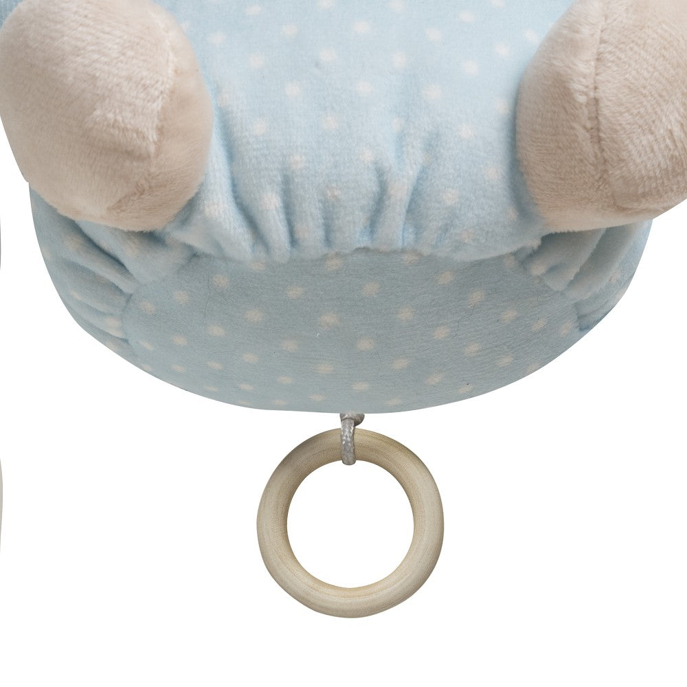 Carillon Culla Passeggino Neonato Peluche Musicale Orsetto Celeste - Interbaby
