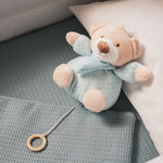 Carillon Culla Passeggino Neonato Peluche Musicale Orsetto Celeste - Interbaby