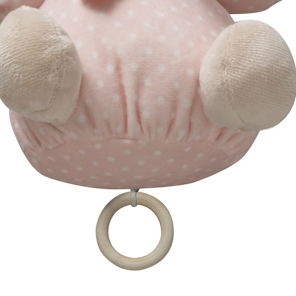 Carillon Culla Passeggino Neonato Peluche Musicale Orsetto Rosa - Interbaby