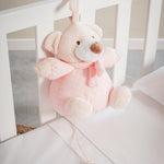 Carillon Culla Passeggino Neonato Peluche Musicale Orsetto Rosa - Interbaby