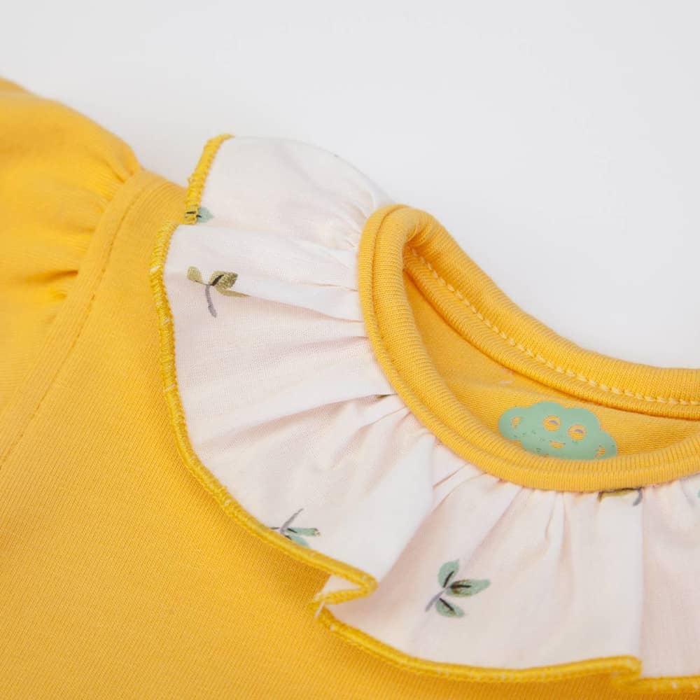 PAGLIACCETTO NEONATA BAMBINA MEZZA MANICA "FIORI" - Colletto