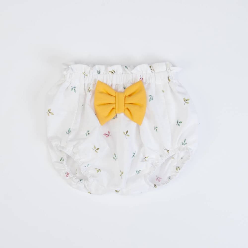 PAGLIACCETTO NEONATA BAMBINA MEZZA MANICA "FIORI" - Culottes