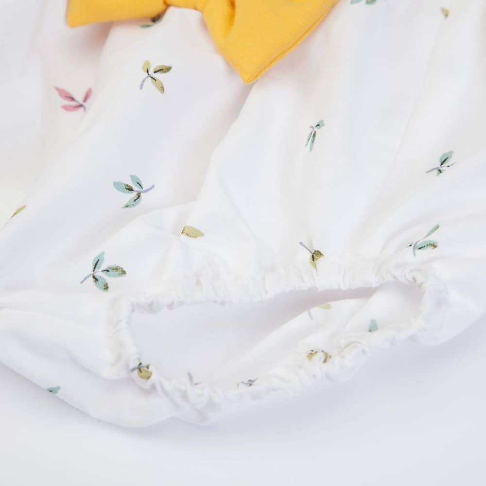 PAGLIACCETTO NEONATA BAMBINA MEZZA MANICA "FIORI" - Dettaglio culottes