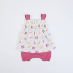 PAGLIACCETTO NEONATA BAMBINA GIRO MANICA "FRAGOLA" - Retro