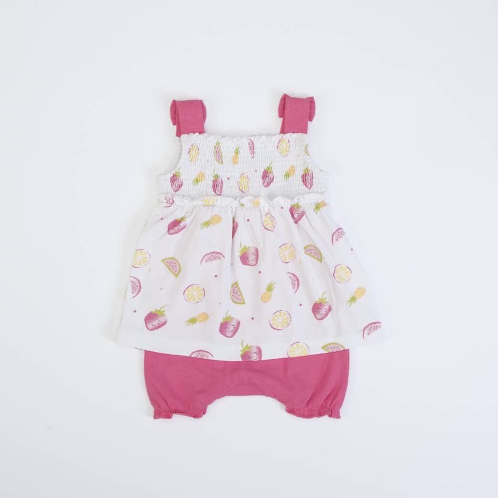 PAGLIACCETTO NEONATA BAMBINA GIRO MANICA "FRAGOLA" - Retro
