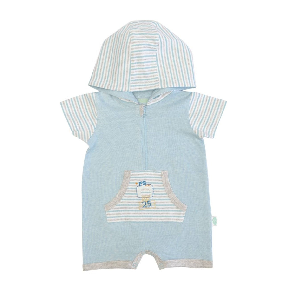 PAGLIACCETTO NEONATO ESTIVO IN COTONE CON CAPPUCCIO 