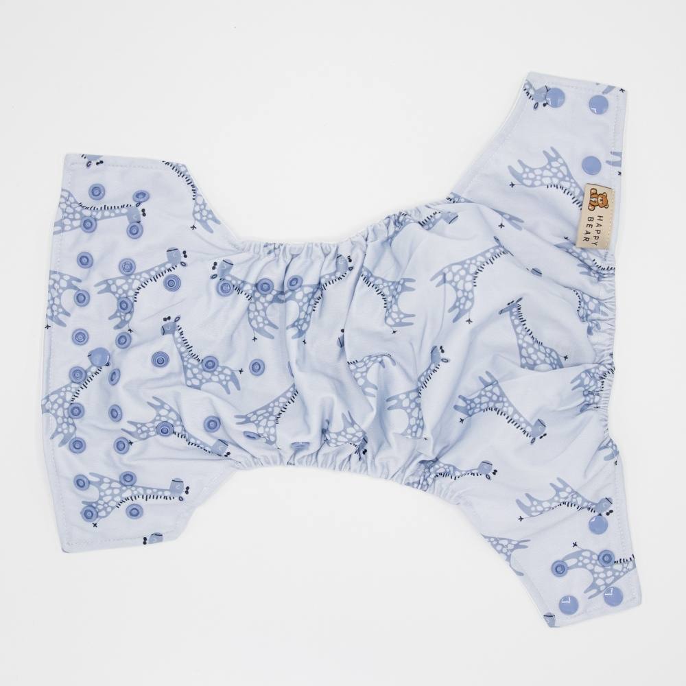 Pannolino Lavabile Ecologico per Neonati - Blue Giraffe