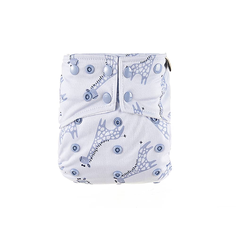 Pannolino Lavabile Ecologico per Neonati - Blue Giraffe