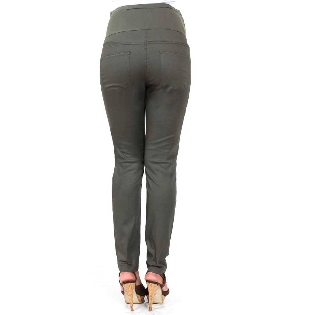 PANTALONE PREMAMAN ESTIVO MODELLO JEANS CON 5 TASCHE - retro