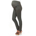 PANTALONE PREMAMAN ESTIVO MODELLO JEANS CON 5 TASCHE - Laterale