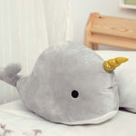 Cuscino Decorativo - Peluche - Balena con Unicorno